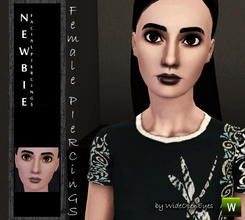 Sims 3 — Female Facial Piercings - Newbie by wideopeneyes — A simple lip, nose and brow set for your gals who are just