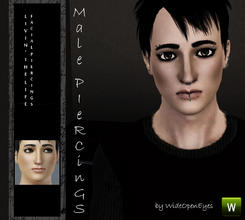 Sims 3 — Male Facial Piercings - Livin' The Life by wideopeneyes — A set of facial piercings for your guys who have been