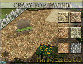 Sims 2 — Crazy for Paving by hatshepsut — A set of crazy paving floor tiles ideal for paths and patios. Also available as