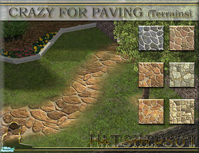 Sims 2 — Crazy for Paving Terrains by hatshepsut — Crazy paving ground cover, perfect for paths. Also available as floor