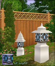 Sims 3 — Taj garden lamps by senemm — A set of 2 unique eastern style garden lamps, indian and chinese features. 2