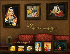 Sims 3 — Taj indian paintings by senemm — A set of 9 unique indian paintings.