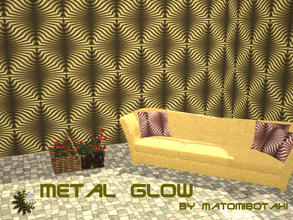 Sims 3 — Metal Glow by matomibotaki — Stylish metal pattern in brown/gold. You will find it under Metal