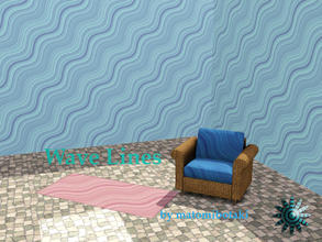 Sims 3 — Wave Lines by matomibotaki — A wonderful pattern for you pool, or anything else too. You will find it under