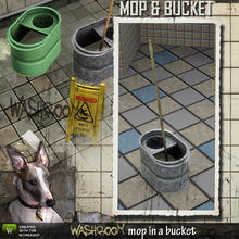 Sims 3 — Mop In A Bucket by Cyclonesue — Far from being a clean thing, this old mop and bucket adds to the general