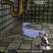 Sims 3 — Puddle (2 tile) by Cyclonesue — This reflctive puddle is designed to be placed against a wall. Can be trodden on