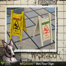 Sims 3 — Wet Floor Sign by Cyclonesue — Shop-keepers place these in aisles where they don't want you to notice the