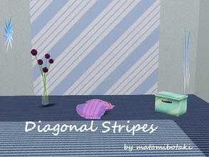 Sims 3 — Diagonal Stirpes by matomibotaki — Classic stripes pattern in light colors. It is a one channel pattern, to find