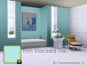 Sims 3 — Thin Stacked tile by Peacemaker_ic — modern stacked tile pattern with 2 recolourable channels. great as feature