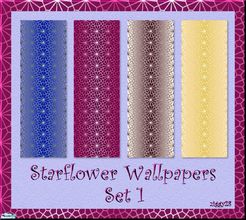 Sims 2 — Starflower Wallpaper Set 1 by ziggy28 — I will doing 4 sets of this design in diffferent colours. This is set 1