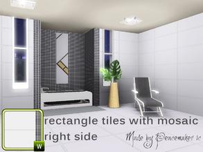 Sims 3 — rectangle tile mosaic border right side by Peacemaker_ic — tile pattern 3 recolourable palettes. this is the
