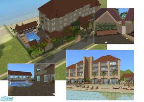 Sims 2 — Beach Crest Resort by brianmm111 — This architecturally diverse hotel contains everything your sim needs for
