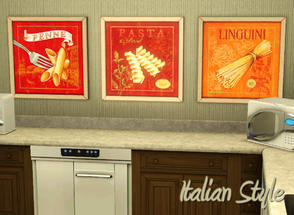 Sims 3 — Stefania Ferri Italian Style Paintings by kittyispretty69 — Four Italian style paintings by Stefania Ferri.