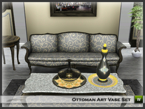 Sims 3 — Ottoman Art Vase Set by denizzo_ist — 2 New Meshes Vase -1, 1 recolorable part and 6 variations Vase -2, 2