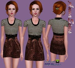 Sims 3 — Charm dress by AnnaSims by annasims2 — Charm dress in 3 recolorable palletes for YA/A!