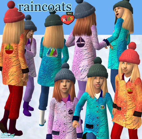 Sims 2 — evi's Raincoats by evi — Kids outwear.