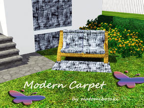 Sims 3 — Modern Carpet by matomibotaki — A 2 channel carpet pattern in black and grey for a stylish sims home, to find