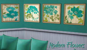 Sims 3 — Stefania Ferri Modern Flowers by kittyispretty69 — Four modern paintings of flowers by Stefania Ferri. Enjoy and