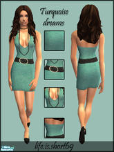 Sims 2 — Turquoise dreams dress by life.is.short69 — Necklace NOT included! 