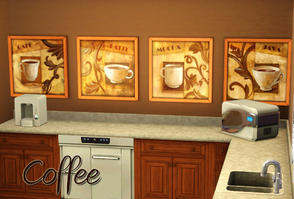 Sims 3 — Silvia Vassileva Coffee Paintings by kittyispretty69 — A set of Silvia Vassileva coffee paintings. Enjoy and