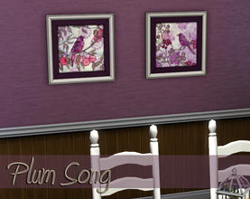 Sims 3 — Kate Birch Plum Song Paintings by kittyispretty69 — A set of two Kate Birch Plum Song paintings. Enjoy and Happy