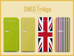 Sims 3 — SMEG Fridge by cazarupt — The classic SMEG fridge. Fully recolourable, also including Union Jack and Stripes