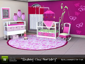 Sims 3 — Shabby Chic Nursery by TheNumbersWoman — The nursery. Includes one variation for boys or neutral gender. A Big