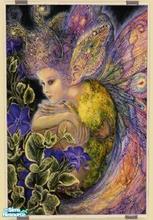 Sims 2 — Fairy Ear Wings by ziggy28 — A wonderful painting by the artist Josephine Wall called Fairy Ear Wings. This