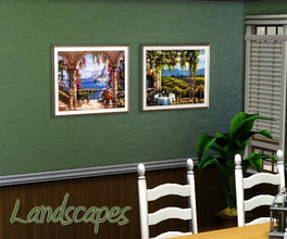 Sims 3 — Landscape paintngs by Sung Kim by kittyispretty69 — Group of fifteen landscape paintings by Sung Kim. Enjoy and