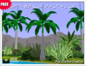 Sims 3 — Roystonea oleracea Set by alex_stanton1983 — Venezuelan Royal Palm is one of more majestic and impressive palm