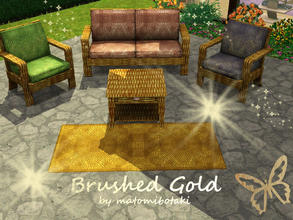 Sims 3 — Brushed Gold by matomibotaki — Metal pattern in 2 channels, for multiple use in brown/beige, to find under
