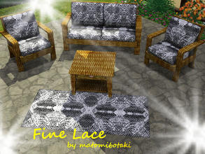 Sims 3 — Fine Lace by matomibotaki — Lace in used optic, in grey/with and 2 channel, to find under Geometric.