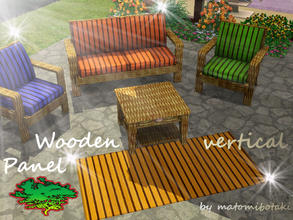 Sims 3 — Wooden Panel, vertical by matomibotaki — A 3 channel, wooden panel pattern, vertical usage, brown/orange/beige,