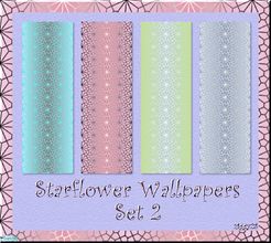 Sims 2 — Starflower Wallpaper Set 2 by ziggy28 — I will doing 4 sets of this design in diffferent colours. This is set 2