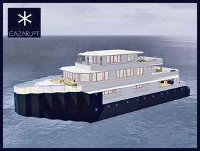 Sims 3 — The Marlin by cazarupt — A fully liveable yacht. Spread across the 4 decks there are 3 bedrooms, nursery, 4