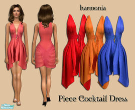 Sims 2 — Piece Cocktail Dress by Harmonia — 4 recolor 