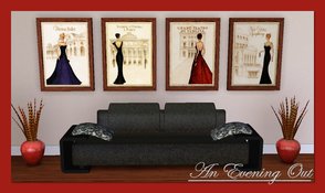 Sims 3 — An Evening Out by ziggy28 — A lovely set of four pictures by the artist Andrea Laliberte