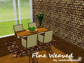 Sims 3 — Fine Weaved by matomibotaki — Nice looking weave pattern in natural colors, brown, green, biege, 3 channel, to