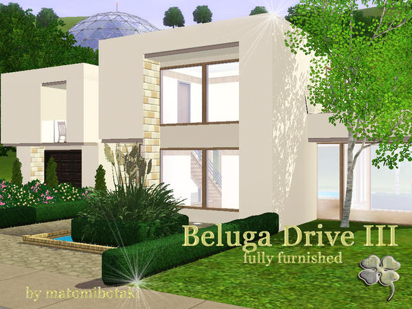 Sims 3 — Beluga Drive III, fully furnished by matomibotaki — A modern and stylish sims house, ready to play with. A