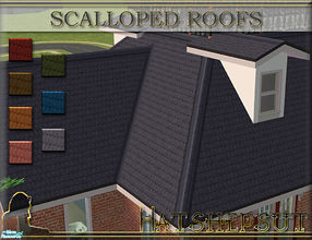 Sims 2 — Scalloped Roofs by hatshepsut — A colourful set of decorative roofs.