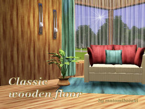 Sims 3 — Classic wooden floor by matomibotaki — Lovely wooden pattern in brown, light orange and beige, 3 channel, to