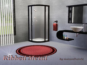 Sims 3 — Ribbed Metal by matomibotaki — Industrial metal pattern for multiple use, in black and grey, 2 channel, to find