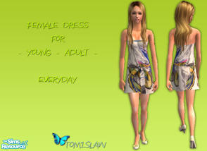 Sims 2 — Female YA | A Dress 03 by Tomislaw — New Mesh