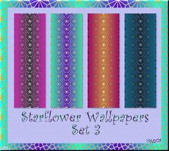 Sims 2 — Starflower Wallpaper Set 3 by ziggy28 — I will doing 4 sets of this design in diffferent colours. This is set 3.