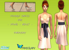 Sims 2 — Female Young - Adult Dress 04 by Tomislaw — Dress for Young Adult - Adult; New Mesh
