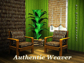 Sims 3 — Authentic Weaver by matomibotaki — Nice and realistic weaved pattern in different brown shades, 3 channel, to