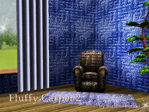 Sims 3 — Fluffy Carpet 2 by matomibotaki — Carpet pattern in blue and llight blue, 2 channel, to find under Carpet/Rug. 