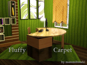 Sims 3 — Fluffy Carpet by matomibotaki — Carpet pattern in dark and light green, 2 channel, to find under Carpet/Rug. 