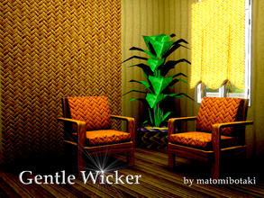 Sims 3 — Gentle Wicker by matomibotaki — Lovely wicker pattern in realistic brown and beige shades, 3 channel, to find