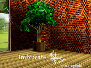 Sims 3 — Imbricate by matomibotaki — Looks like a fish skin or little shingles, in red, brown and beige, 3 channel, to